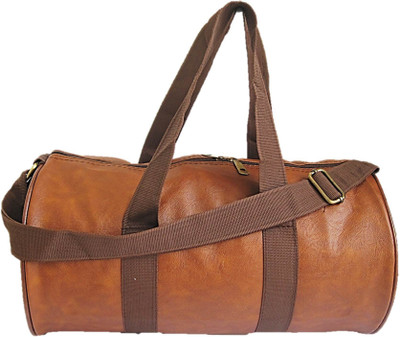 

Muccasacra Unmissable Stylish Vintage Mashak finish Weekender Duffel Gym Bag with 3 compartments Gym Bag(Brown)