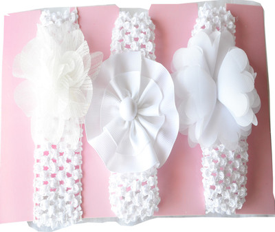 

kids happy HEADBAND_WHITE 3PCS Head Band(White)