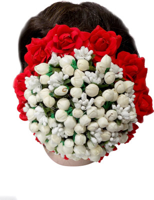 

Confidence South Indian Bridal Girls & Women Wedding Juda Decoration Gajra (Veni) | Flower Bun Maker Hair Accessories Hair Accessory Set(Multicolor)