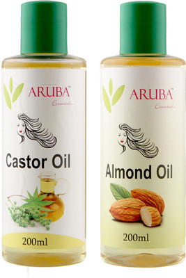 

Aruba Essentials CASTOR & ALMOND Oil each 200 ml Hair Oil(400 ml)