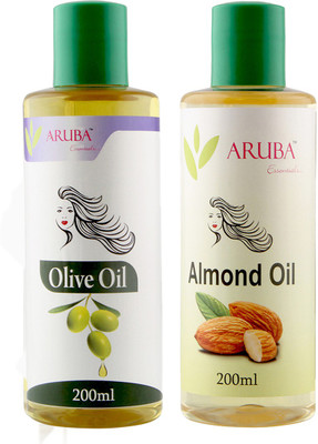 

Aruba Essentials Olive & Almond Oil each 200 ml Hair Oil(400 ml)