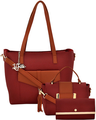 

LaFille Hand-held Bag(Maroon)