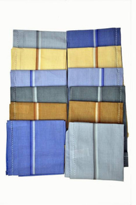 ashirwad 12 pic hanky multi mann [ Multicolor ] Handkerchief(Pack of 12)