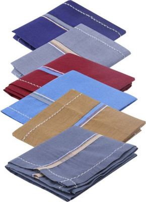 ashirwad 6 pic hanky for Man [ Multicolor ] Handkerchief(Pack of 6)