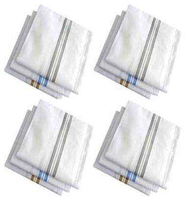 ashirwad 12 pic Cotton man Hanky [ White ] Handkerchief(Pack of 12)