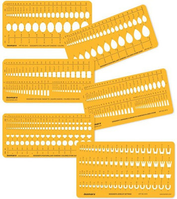

Isomars Gemstone Shapes Symbols Jewelry Design Template(Pack of 6)