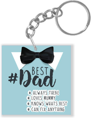 

Giftsmate Fathers Day Gifts Bowtie Best Dad Keychain Keyring for Dad Key Chain