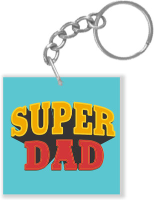 

Giftsmate Fathers Day Gifts Super Dad Keychain Keyring for Father Key Chain