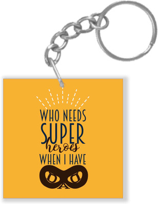 

Giftsmate Fathers Day Gifts Super Hero Dad Keychain Keyring for Dad Key Chain