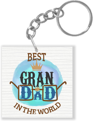 

Giftsmate Birthday Gifts For Grandfather, Cute Best Grandad in the world Keychain Keyring for Grandpa Key Chain
