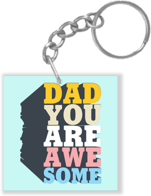 

Giftsmate Fathers Day Gifts Awesome Dad Keychain Keyring for Father Key Chain