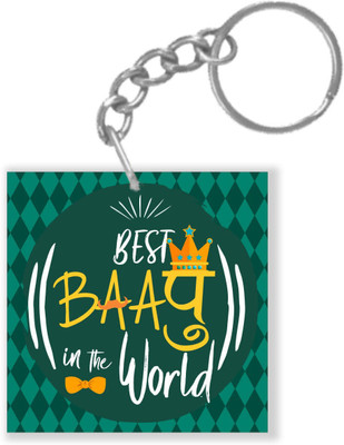 

Giftsmate Fathers Day Gifts Best Baapu in the World Keychain Keyring for Dad Key Chain