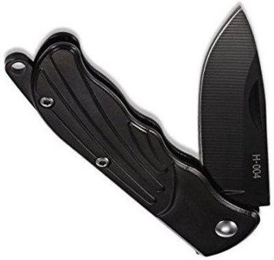 

AlexVyan Original 1 Pcs H004 Pocket Camping Folding Knife With Metal Handle, Stainless Steel Black Blade and Liner Lock Knives Pocket Knife(Black)