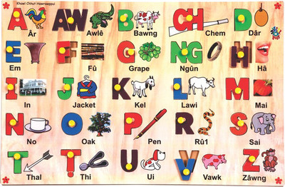 SKILLOFUN Mizo Capital Alphabet Picture Tray(Multicolor)