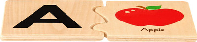 

Eduedge Alphabet - Picture Matching • Made from high quality plywood. • Printed with safe paints for children. • Smooth edges and corners . Twenty six pairs of plates.Non-toxic eco friendly product. Age: 3+(Multicolor)