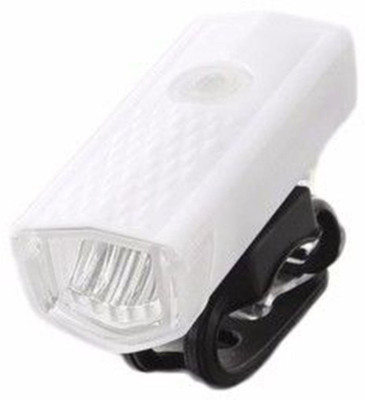 

AlexVyan New White Waterproof 3 Lighting Mode USB Rechargeable Bike Bicycle Front Bright Light 300LM LED Lamp White Head Light Cycling Safety LED Front Light(White)