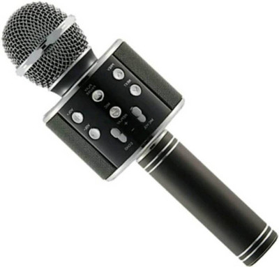 

Gazzet 4G Original Portable WS-858 Wireless Handheld Bluetooth Connection Player Speaker 3-in1 Condenser Mic for IOS and Andriod System Mobile Phones Microphone Microphone With Recording(Black)