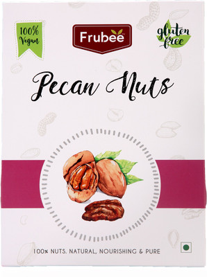 

Frubee 0.5 kg Pecan Nuts Value Pack, Jumbo Size American Pecans (250 g x 2 Packs = 500 g) Pecans(500 g, Vacuum Pack)