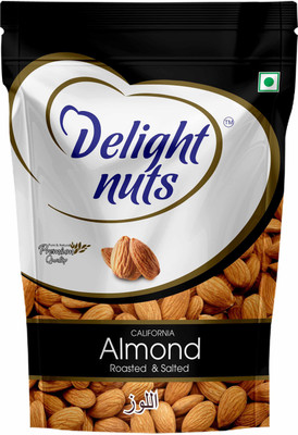Delight Nuts California Almonds Roasted & Salted 200g Almonds(200 g, Pouch)