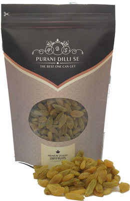 

PuraniDilliSe Yellow Kishmish Long Indian Raisins(200 g, Pouch)