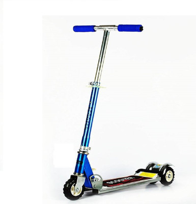 

KT BROTHERS Heavy Metallic Big Size 3 Wheel Height Adjustable Kids Folding Scooter - Blue Tricycle(Blue)