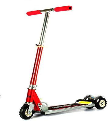 

KT BROTHERS Heavy Metallic Big Size 3 Wheel Height Adjustable Kids Folding Scooter - Silver Tricycle(Red)