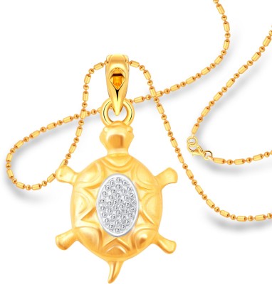 VIGHNAHARTA Divine Tortoise for Men and Women - [VFJ01113PG] Gold-plated Alloy Pendant