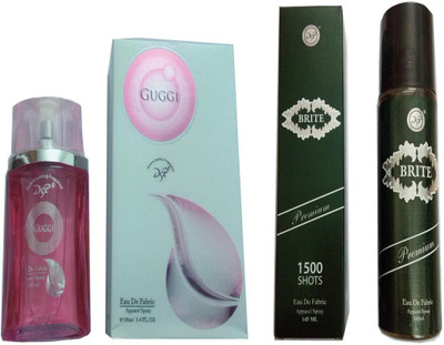 

dsp GUGGI PINK PERFUME 100 ML +BRITE PREMIUM 1500 SHOTS PERFUME 145 ML Eau de Parfum - 145 ml(For Men & Women)
