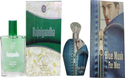 

dsp BLUE MUSK PERFUME 100 ML +RAJNIGANDHA PERFUME 100 ML Eau de Parfum - 100 ml(For Men & Women)
