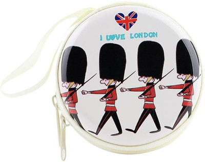

MStick Round Zip Earphone Cable Earbuds SD Card Carrying Bag London Guardmen Coin Purse(Khaki)