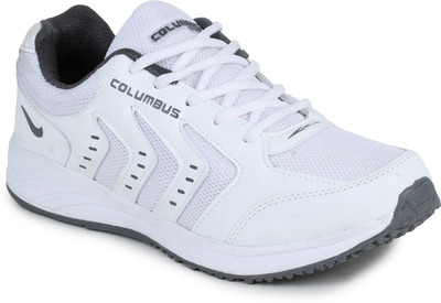

Columbus HM-004-White Grey Running Shoes For Men(White