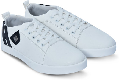 Highfly Men's Synthetic Stylish Casual Shoes, Dancing Shoes, Party Wear Sneakers (6-) For Men(White