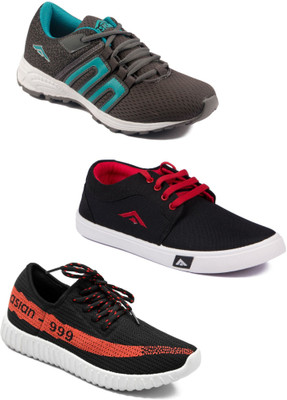 

Asian Men Casual & Running Shoes Combo Pack of 3 Casuals For Men(Multicolor