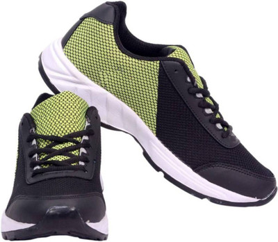 Yellow Tree Running Shoes For Men(Green, Black