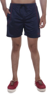 Vego Solid Men Dark Blue Sports Shorts