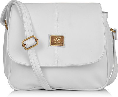 

Fostelo Women White PU Sling Bag