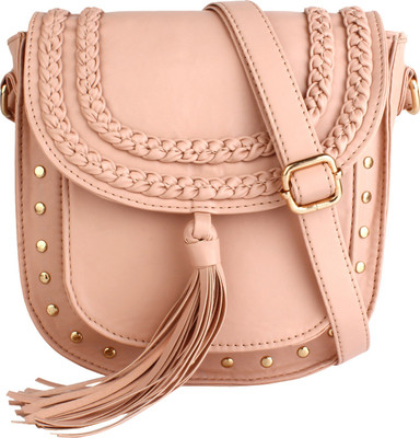 

Beau Design Women Pink PU Sling Bag