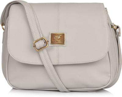 

Fostelo Women Grey PU Sling Bag