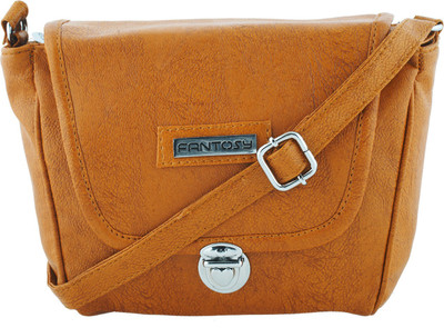 

Fantosy Women Casual Tan PU Sling Bag