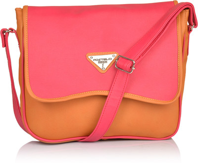 

Fostelo Women Tan, Pink PU Sling Bag, Pink;tan