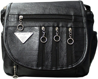 

TANSY Women Black PU Sling Bag