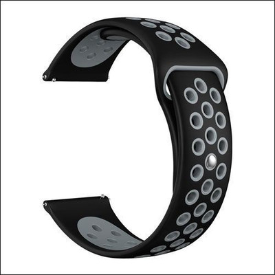 

invella Fitbt Versa Sport Black Grey Smart Watch Strap(Black)
