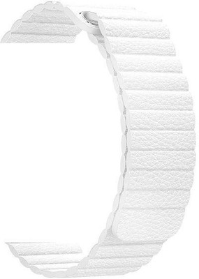 

Midkart iWatch 42 mm Pure WhIte Leather Loop Magnetic Adjustable Belt Series 1 / 2 / 3 / Nike+ Smart Watch Strap Smart Watch Strap(White)