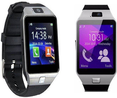 

Gentle E Kart ™ (pack of 2 Pcs) Sim Card and Memory Cards Supported Bluetooth Android and IOS Series Smartwatch(Silver Strap Regular)
