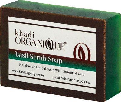 

Khadi organique Basil Scrub Soap(.375 g, Pack of 3)