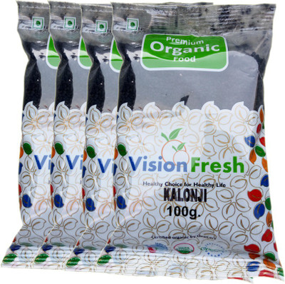 

Vision Fresh Organic Kalonji 400 grams - Pack of 4 (100 Gram each)(4 x 100 g)