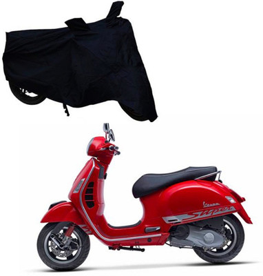 ABS AUTO TREND Two Wheeler Cover for Piaggio(Vespa LX, Black)