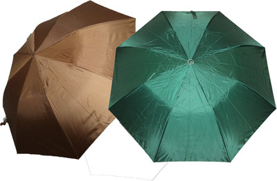 

K.C Paul Soumi 2 Fold Umbrella(Brown, Green)