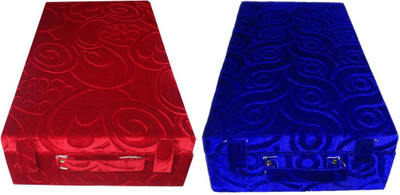 

Aadhya Combo OF Blue & Red Plain 5 Rod Bangle Box (Blue,Red) Vanity Box(Blue, Red)