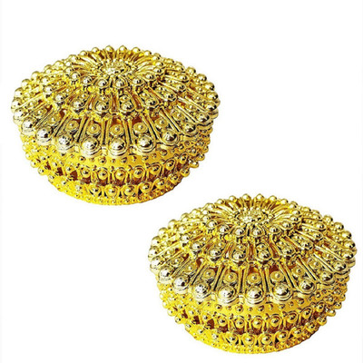 

BOXO Wedding Gifts for Bridal Jewellery Box Return Birthday Gift Sweet box for festivals 35 Gram Pack Of 1 Golden Round (11292) Jewellery Vanity Box(Golden)